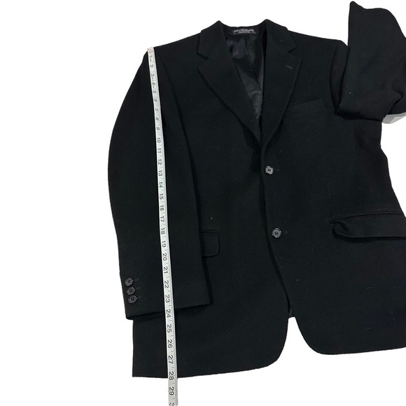 Gianfranco Ruffini Italy Men Black 100% Camel Hair  2 Button Suit Jacket Sz 40R - Picture 9 of 12
